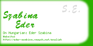 szabina eder business card